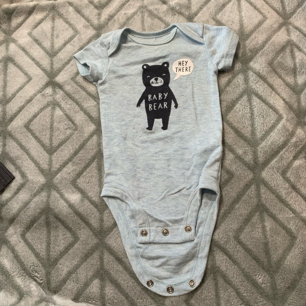 Blue short sleeve onesie